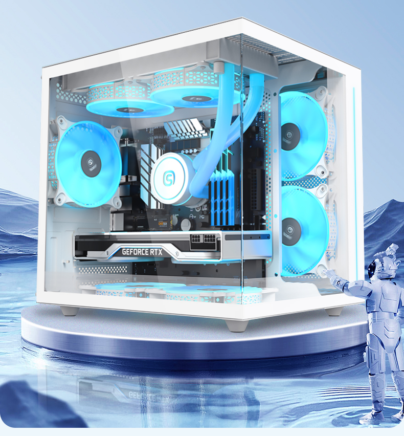 酷睿i5十核i7六核八核RTX3060独显LOL吃鸡电脑海景房LED灯主机炫酷游戏台式机组装整机全套办公家用全新正品